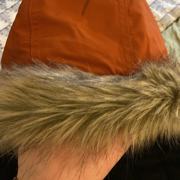 Orange Fur-Lined kids Winter Jacket - Picture 16 of 16